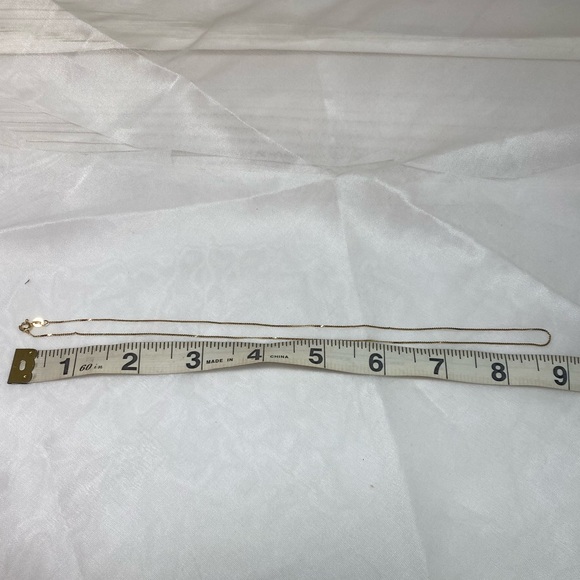 14K YELLOW GOLD SERPENTINE chain necklace MADE IN ITALY VINTAGE REAL GOLD 18” - Picture 11 of 12